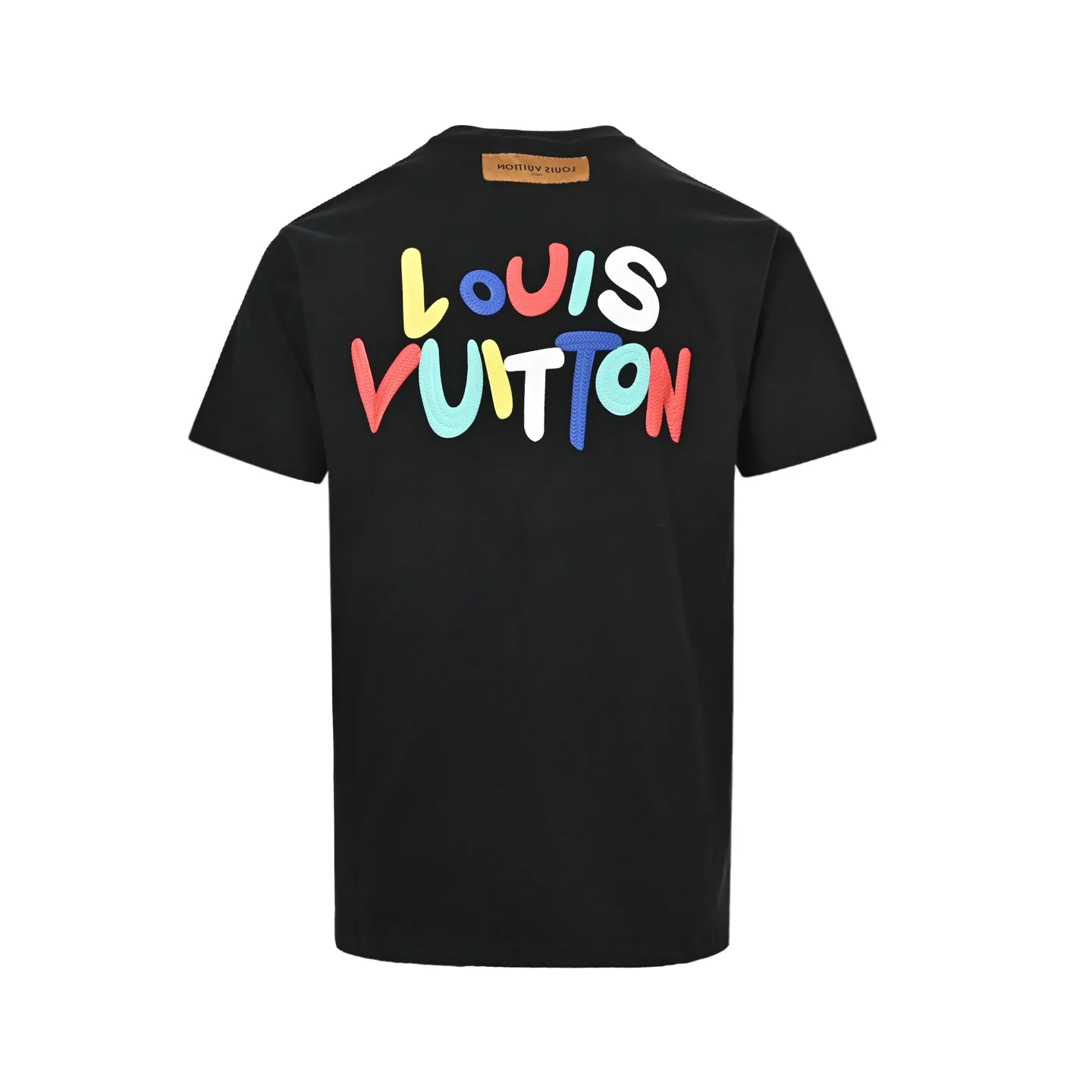 Louis Vuitton/Louis Vuitton colorful letter foam printed short sleeves